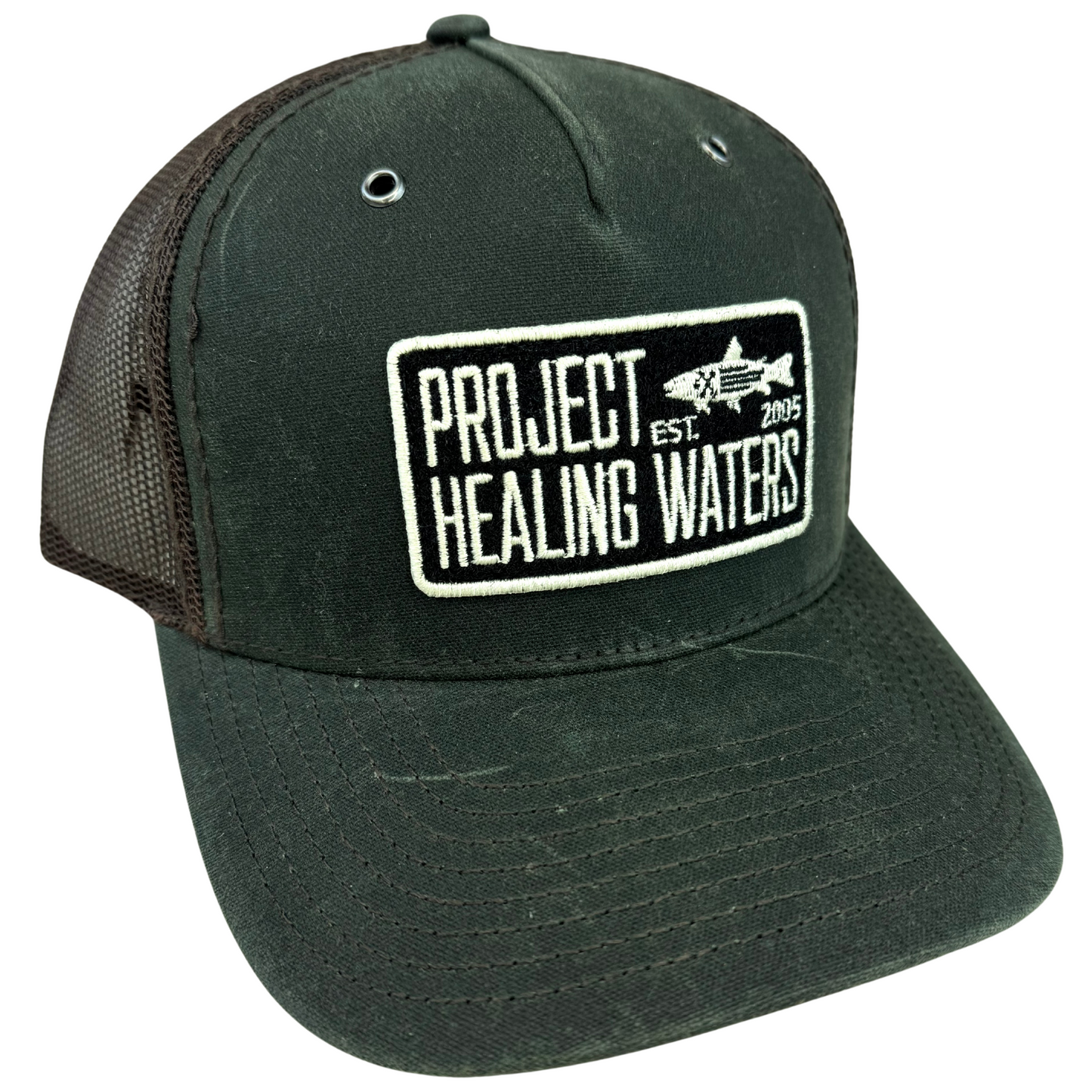 PHW Fly Patch Trucker - Dark Olive/ Coffee