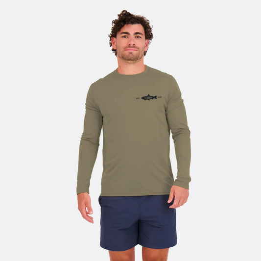 PHW Men's Slate Logo Solar Crew Olive Branch