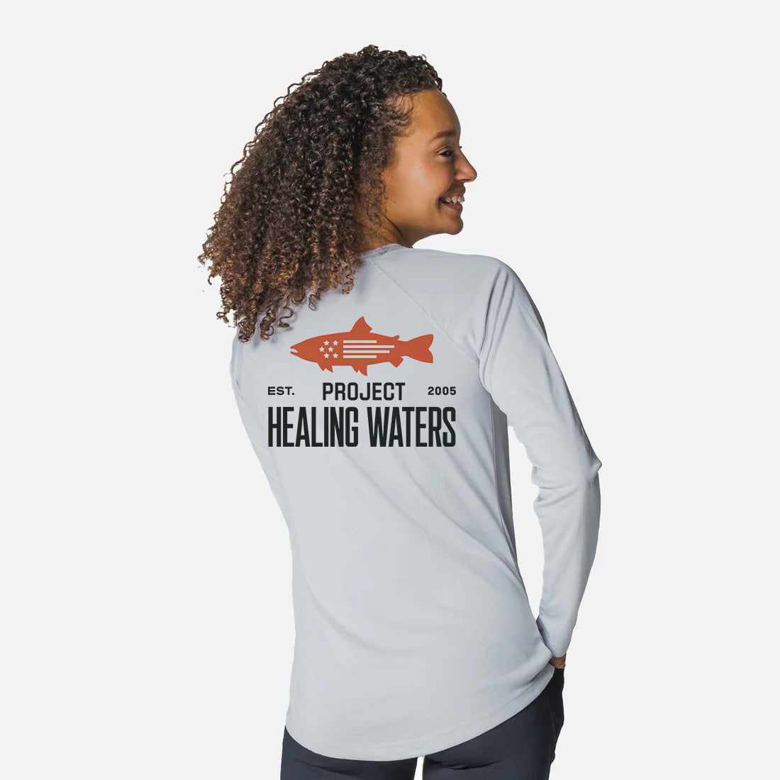 PHW Women's Blaze Logo Solar Crew Pearl Grey