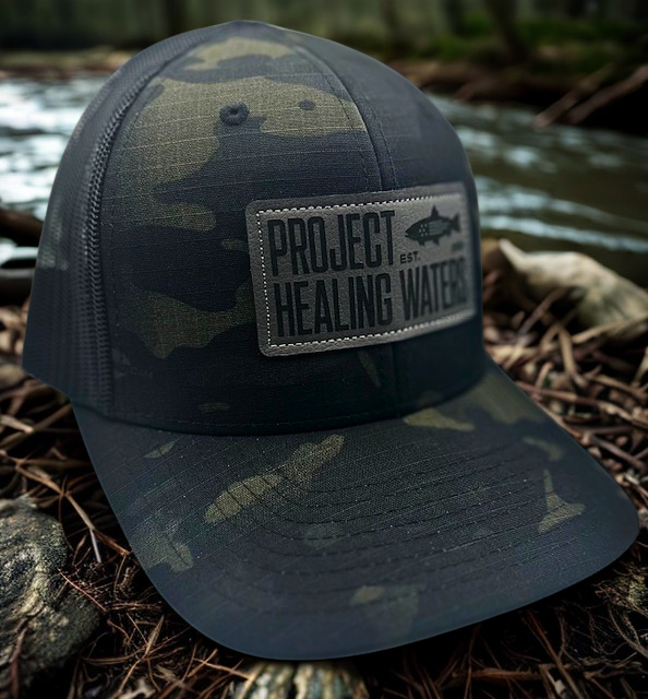 PHW Richardson 112PT Camo Hat - Black/Dark Green